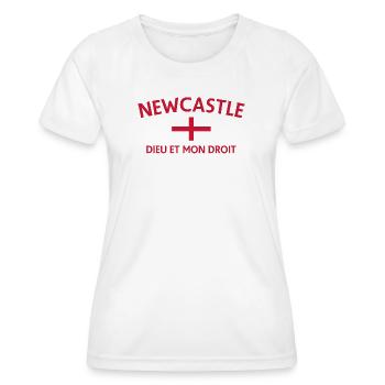 Newcastle Crest Fusion - T-shirt sport Femme - blanc - Devant - AI Model Female 172 dark (172cm)