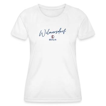 Wilmersdorf - Drapeau de Berlin - Ours de Berlin - T-shirt sport Femme - blanc - Devant - AI Model Female 172 dark (172cm)