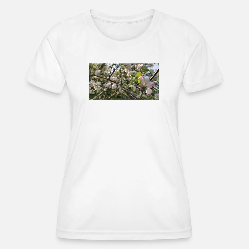 Cherry blossom branches Spring - Women's Functional T-Shirt - white