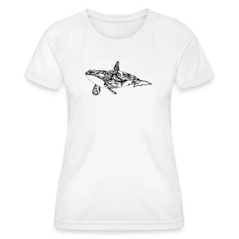 Killer whale - Women's Functional T-Shirt - white - Front - AI Model Female 172 dark (172cm)