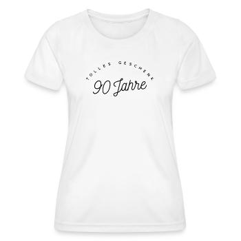 Tolles Geschenk 90 Jahre  - Frauen Funktions-T-Shirt - Weiß - Vorne - AI Model Female 172 dark (172cm)