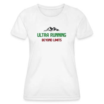 Ultra Running - Jenseits der Grenzen - Frauen Funktions-T-Shirt - Weiß - Vorne - AI Model Female 172 dark (172cm)