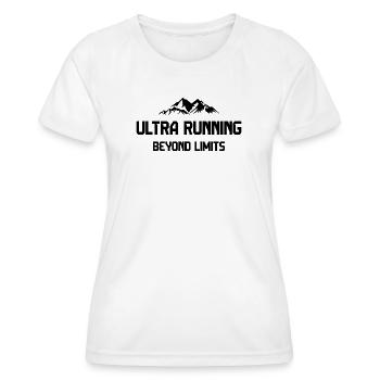 Ultra Running - Jenseits der Grenzen - Frauen Funktions-T-Shirt - Weiß - Vorne - AI Model Female 172 dark (172cm)