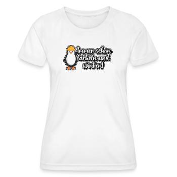 Immer schön lächeln und winken! - Frauen Funktions-T-Shirt - Weiß - Vorne - AI Model Female 172 dark (172cm)