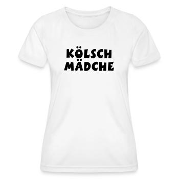 Kölsch Mädche - Ein Mädchen aus Köln - Frauen Funktions-T-Shirt - Weiß - Vorne - AI Model Female 172 dark (172cm)