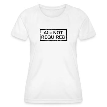AI = not required (black) - Women's Functional T-Shirt - white - Front - AI Model Female 172 dark (172cm)
