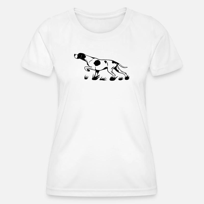 Pointer above - Women's Functional T-Shirt - white