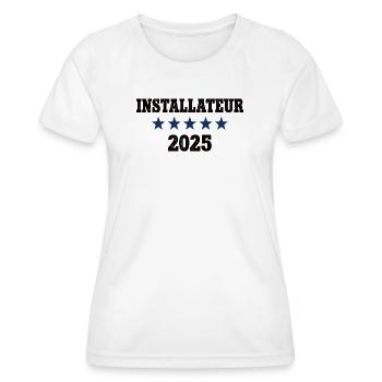 2025 Plumber Occupation Plumber Job Work - Women's Functional T-Shirt - white - Front - AI Model Female 172 dark (172cm)