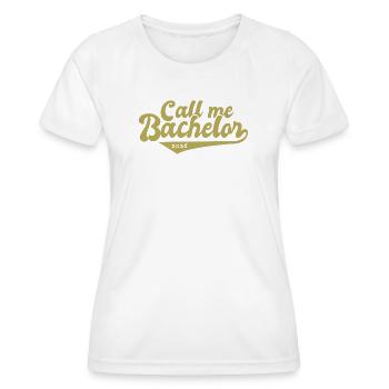 Licence 2026 Remise des diplômes - T-shirt sport Femme - blanc - Devant - AI Model Female 172 dark (172cm)