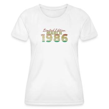 40. Geburtstag Limited Edition (SCR) 03/1986 - Frauen Funktions-T-Shirt - Weiß - Vorne - AI Model Female 172 dark (172cm)