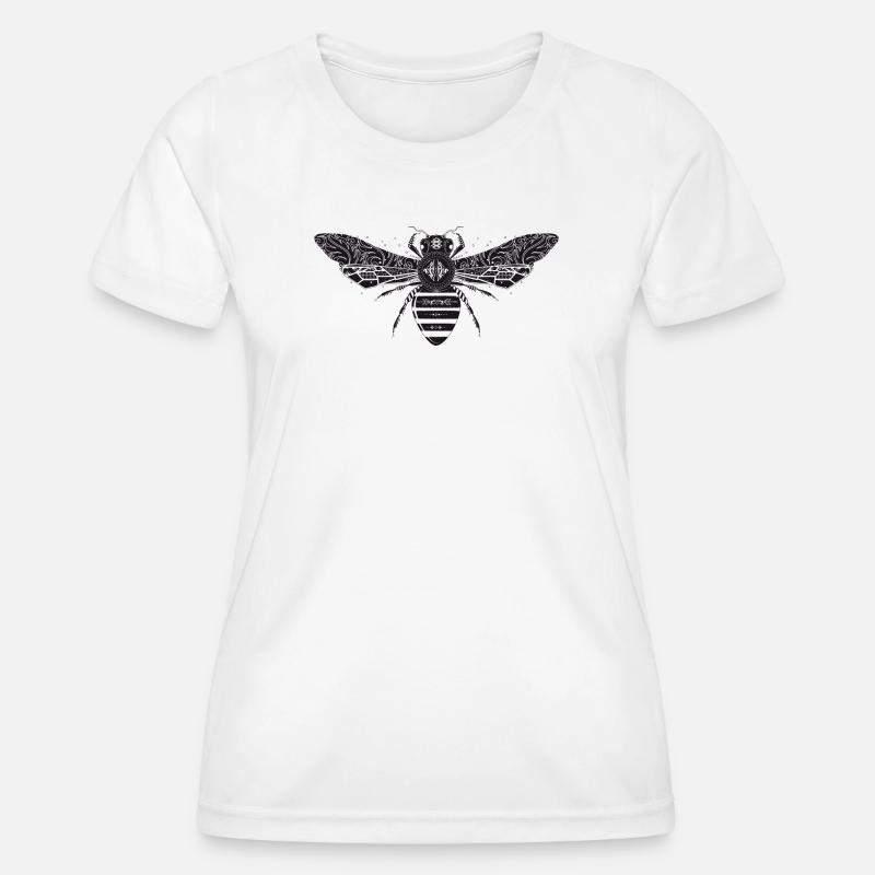 artfully designed bee - Women's Functional T-Shirt - white