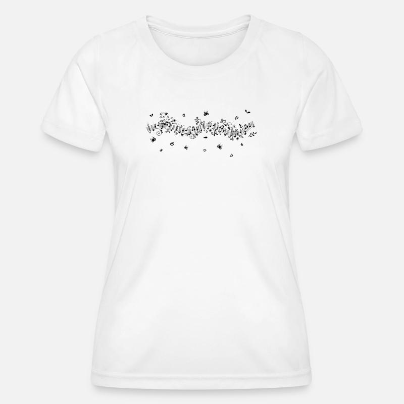 Musical notes - Women's Functional T-Shirt - white