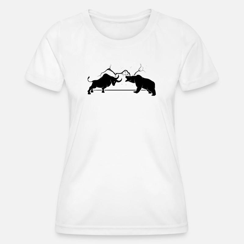 Bull vs Bear - Women's Functional T-Shirt - white