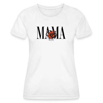 Mama – Vintage Blumen Design Geschenkidee - Frauen Funktions-T-Shirt - Weiß - Vorne - AI Model Female 172 dark (172cm)