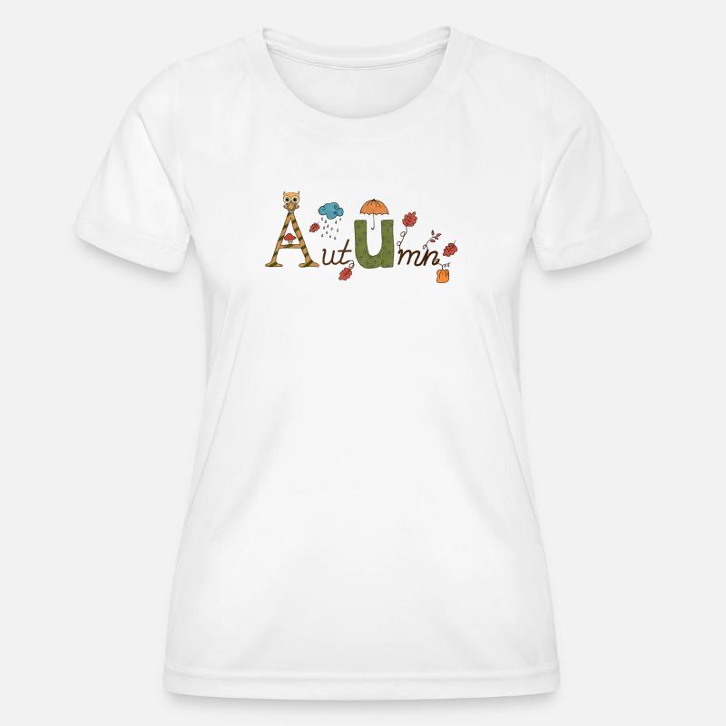 10_Herbst - Women's Functional T-Shirt - white