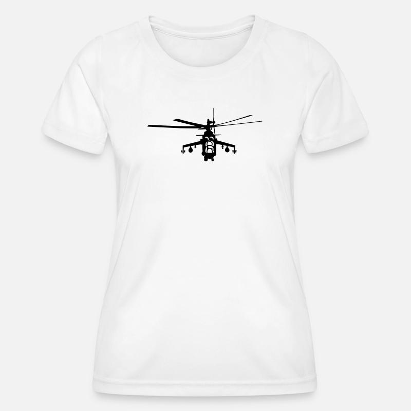 Helicopter Mi-24 - Women's Functional T-Shirt - white