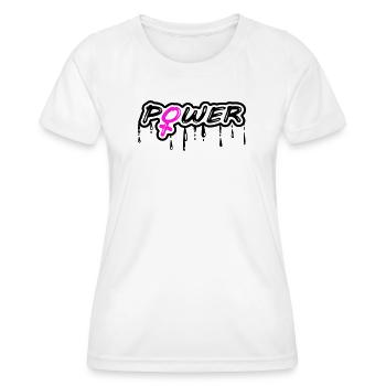 Femme Power Femme Power femme power avec le symbole féminin - T-shirt sport Femme - blanc - Devant - AI Model Female 172 dark (172cm)