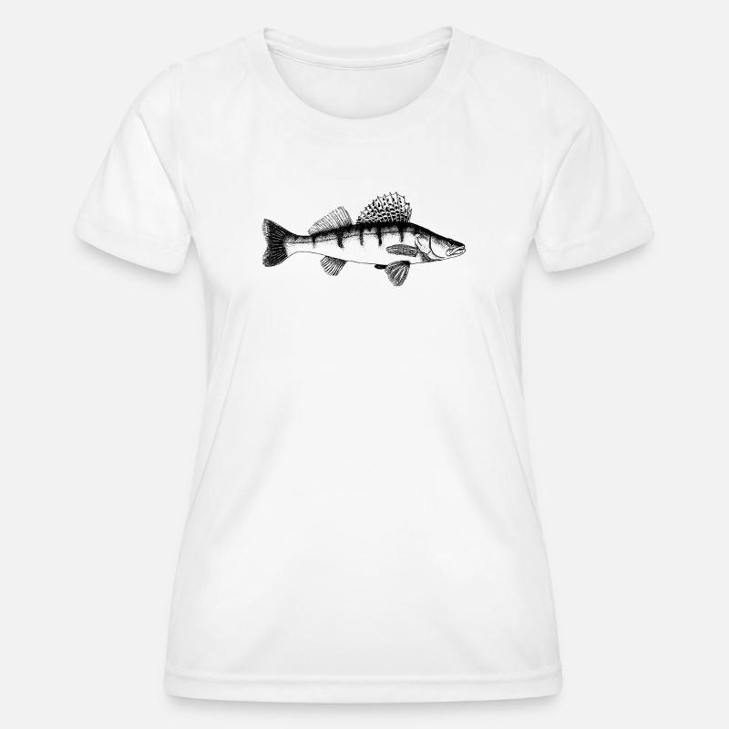 Zander Motif - Women's Functional T-Shirt - white