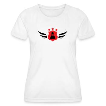 Badminton - Sport - Raquette - T-shirt sport Femme - blanc - Devant - AI Model Female 172 dark (172cm)