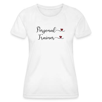 Personal Trainer - Women's Functional T-Shirt - white - Front - AI Model Female 172 dark (172cm)
