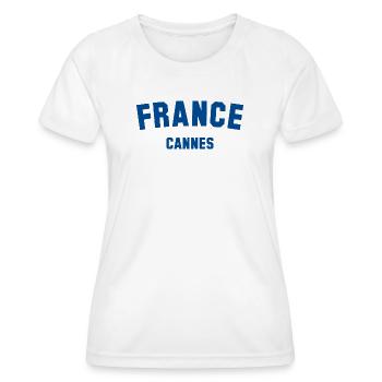 CANNES France Frankreich - Women's Functional T-Shirt - white - Front - AI Model Female 172 dark (172cm)