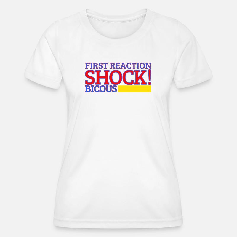 first reaction shock - Women's Functional T-Shirt - white