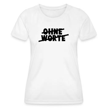 Without words - Women's Functional T-Shirt - white - Front - AI Model Female 172 dark (172cm)