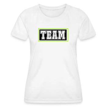 Équipe - T-shirt sport Femme - blanc - Devant - AI Model Female 172 dark (172cm)