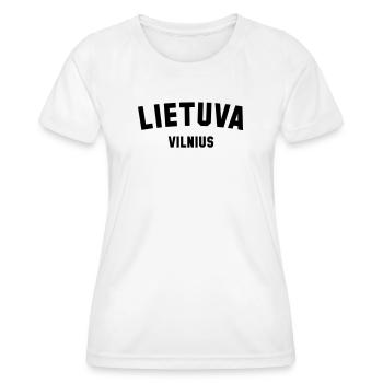 VILNIUS, Lietuva, Lithuania, Lithuania - Women's Functional T-Shirt - white - Front - AI Model Female 172 dark (172cm)