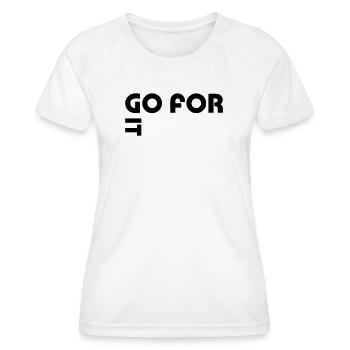 Allez-y - T-shirt sport Femme - blanc - Devant - AI Model Female 172 dark (172cm)