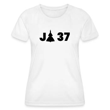 JA 37 Viggen - T-shirt sport Femme - blanc - Devant - AI Model Female 172 dark (172cm)