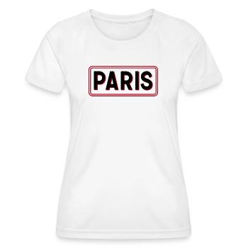 Pariser Red-Frame-Typografie - Frauen Funktions-T-Shirt - Weiß - Vorne - AI Model Female 172 dark (172cm)