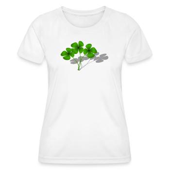 Glück - Frauen Funktions-T-Shirt - Weiß - Vorne - AI Model Female 172 dark (172cm)