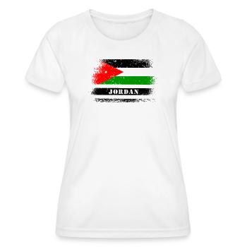 Jordan flags design - Women's Functional T-Shirt - white - Front - AI Model Female 172 dark (172cm)