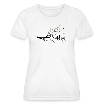 Nachtaktiver grünblättriger Zweig - Frauen Funktions-T-Shirt - Weiß - Vorne - AI Model Female 172 dark (172cm)