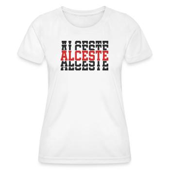 Alceste t-shirt stacked text gift t-shirt - Women's Functional T-Shirt - white - Front - AI Model Female 172 dark (172cm)