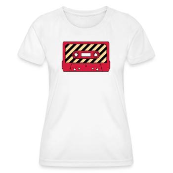 Cassette Retro Mixtape – Music Cult Motif - Women's Functional T-Shirt - white - Front - AI Model Female 172 dark (172cm)