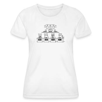 MICE Show Quiz - Women's Functional T-Shirt - white - Front - AI Model Female 172 dark (172cm)