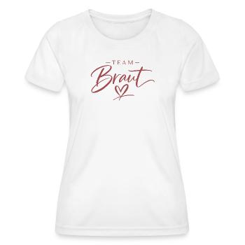 Team Bride Heart Script - Women's Functional T-Shirt - white - Front - AI Model Female 172 dark (172cm)
