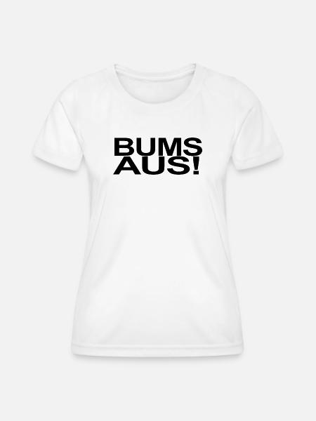 BUMS AUS - Frauen Funktions-T-Shirt - Weiß
