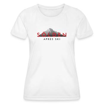Sölden Apres Ski Wintersport Design - Frauen Funktions-T-Shirt - Weiß - Vorne - AI Model Female 172 dark (172cm)