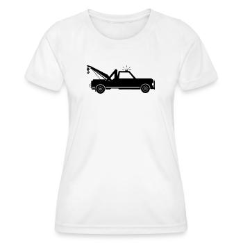 Tow truck - Women's Functional T-Shirt - white - Front - AI Model Female 172 dark (172cm)