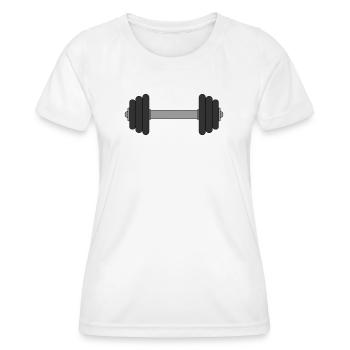 Hantel - Frauen Funktions-T-Shirt - Weiß - Vorne - AI Model Female 172 dark (172cm)