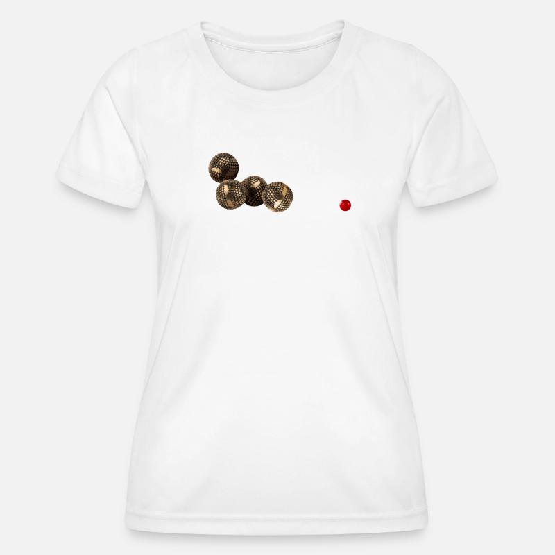 Petanque ball game - Women's Functional T-Shirt - white