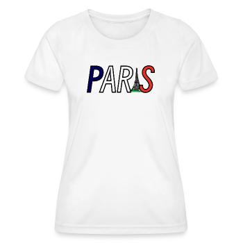 Paris silhouette with Eiffel Tower play of colors - Women's Functional T-Shirt - white - Front - AI Model Female 172 dark (172cm)
