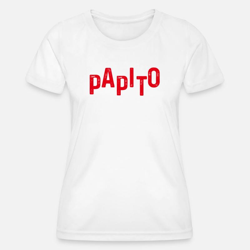 Papito Distressed Red Letters - Women's Functional T-Shirt - white