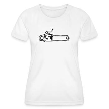 chainsaw - Women's Functional T-Shirt - white - Front - AI Model Female 172 dark (172cm)