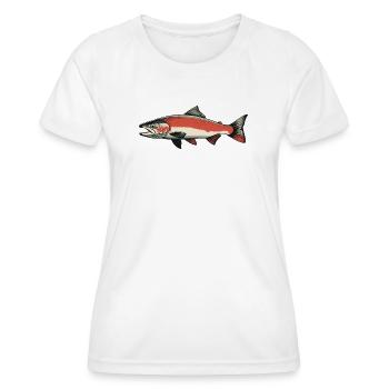 Saumon Saumon - T-shirt sport Femme - blanc - Devant - AI Model Female 172 dark (172cm)