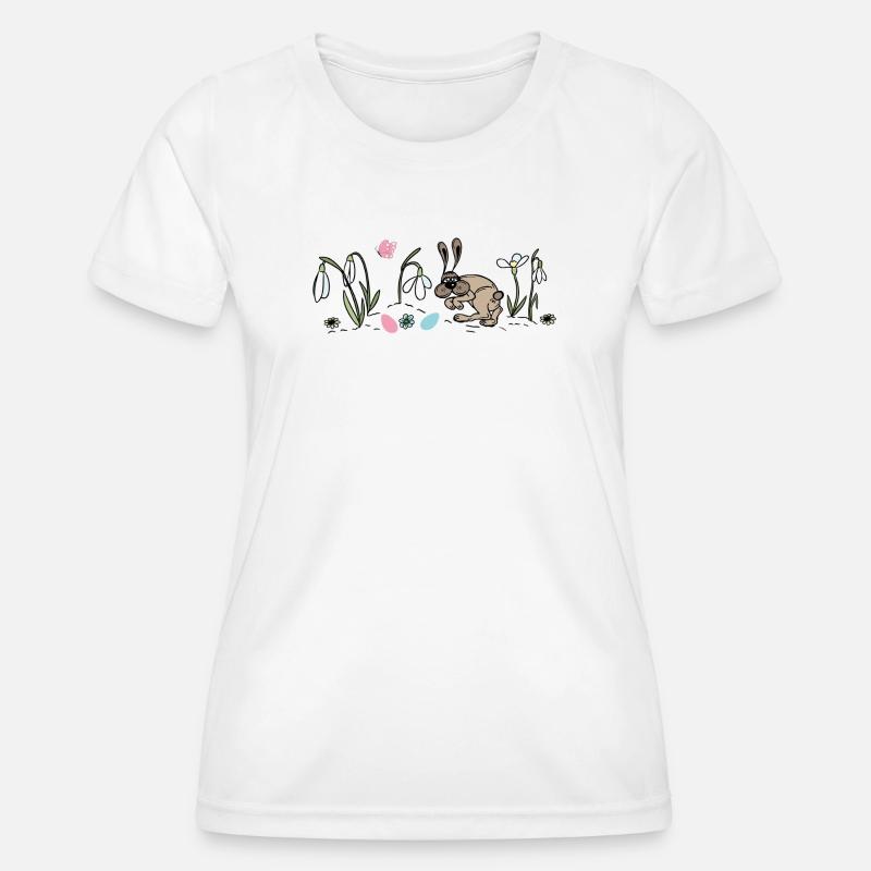 Easter Bunny in Spring - Women's Functional T-Shirt - white