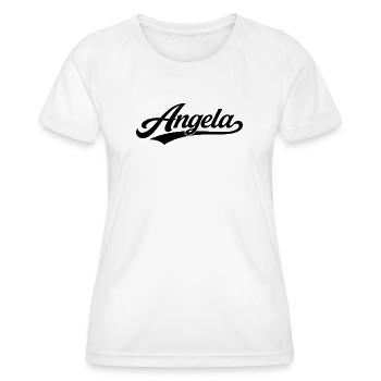 Angela name first last family - Women's Functional T-Shirt - white - Front - AI Model Female 172 dark (172cm)